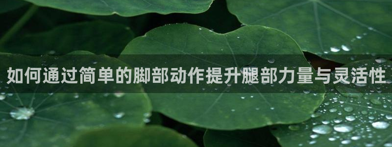 zoty中欧体育官网下载平台注册要钱吗:如何通过简单的脚部动